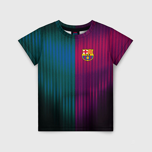 Детская футболка Barcelona FC: Abstract 2018 / 3D-принт – фото 1