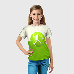 Футболка детская Символ теннисиста, цвет: 3D-принт — фото 2