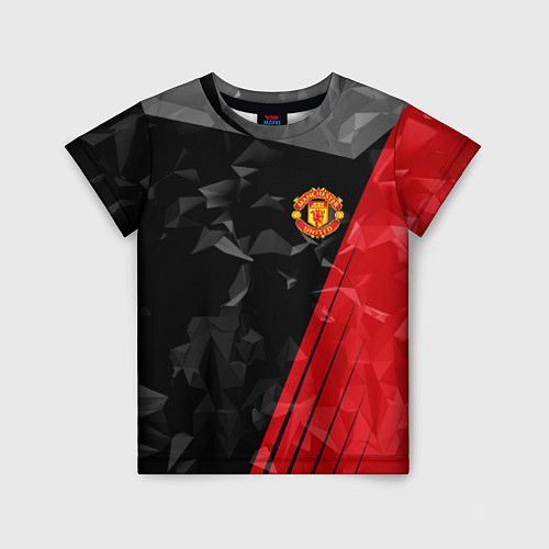 Детская футболка FC Manchester United: Abstract / 3D-принт – фото 1