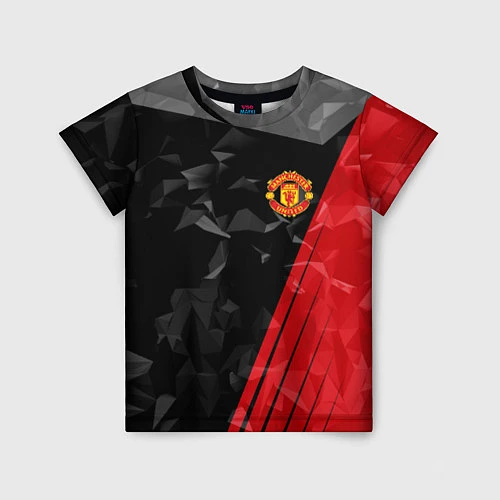Детская футболка FC Manchester United: Abstract / 3D-принт – фото 1