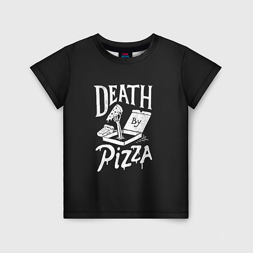 Детская футболка Death By Pizza / 3D-принт – фото 1