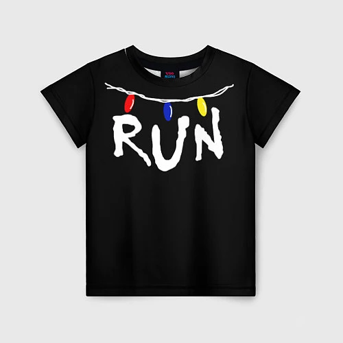 Детская футболка Stranger Things RUN / 3D-принт – фото 1
