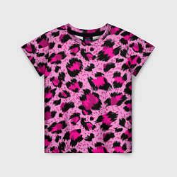 Детская футболка Розовый леопард