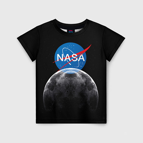 Детская футболка NASA: Moon Rise / 3D-принт – фото 1