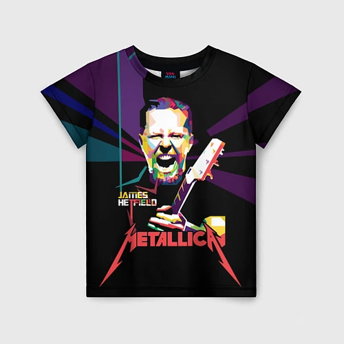 Детская футболка Metallica: James Alan Hatfield / 3D-принт – фото 1