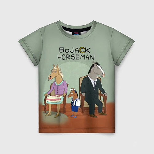 Детская футболка BoJack Horseman / 3D-принт – фото 1