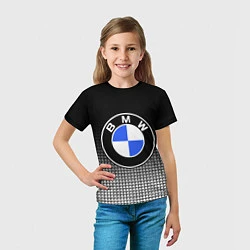 Футболка детская BMW 2018 Black and White IV, цвет: 3D-принт — фото 2