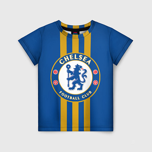 Детская футболка FC Chelsea: Gold Lines / 3D-принт – фото 1