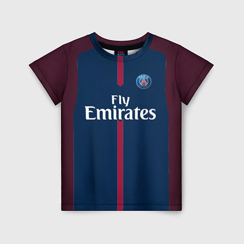 Детская футболка FC PSG: Neymar Home 17/18 / 3D-принт – фото 1