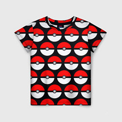 Футболка детская Pokeball Pattern, цвет: 3D-принт