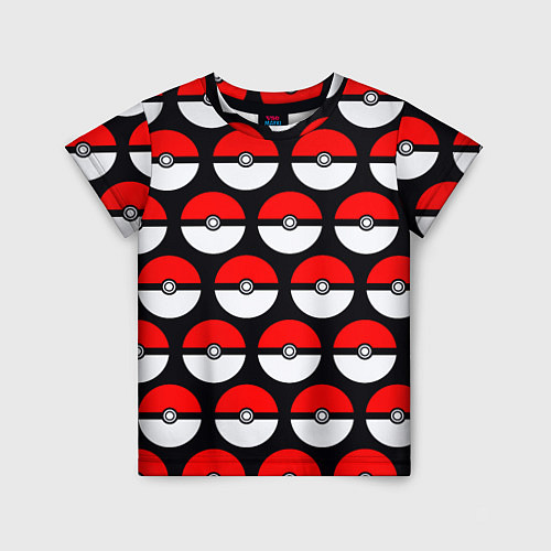 Детская футболка Pokeball Pattern / 3D-принт – фото 1