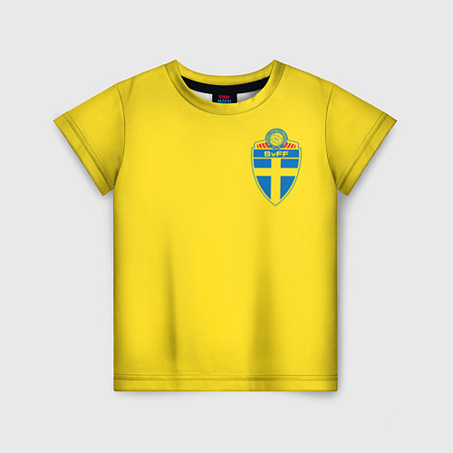 Детская футболка Сборная Швеции / 3D-принт – фото 1