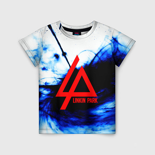 Детская футболка Linkin Park blue smoke / 3D-принт – фото 1