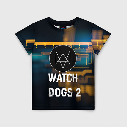 Детская футболка Watch Dogs 2: Tech Scheme / 3D-принт – фото 1