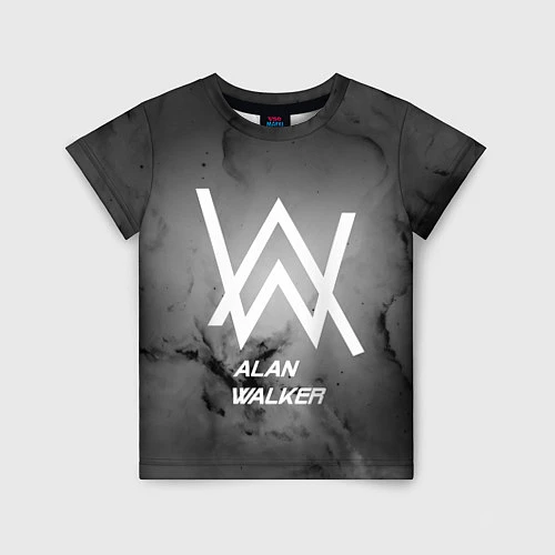 Детская футболка Alan Walker: Black Side / 3D-принт – фото 1