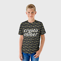 Футболка детская Crypto Miner, цвет: 3D-принт — фото 2