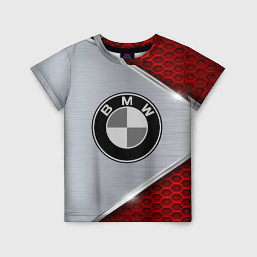 Детская футболка BMW: Red Metallic / 3D-принт – фото 1
