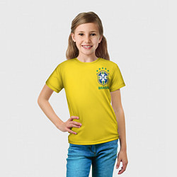 Футболка детская Сборная Бразилии, цвет: 3D-принт — фото 2