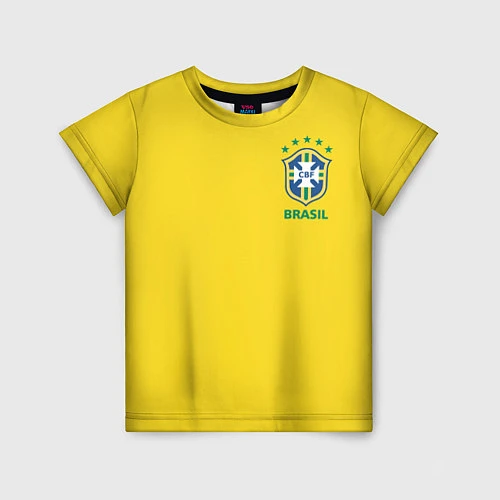 Детская футболка Сборная Бразилии / 3D-принт – фото 1