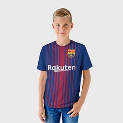 Футболка детская FC Barcelona: Iniesta 17/18, цвет: 3D-принт — фото 2
