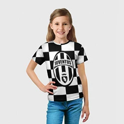 Футболка детская FC Juventus: W&B Grid, цвет: 3D-принт — фото 2