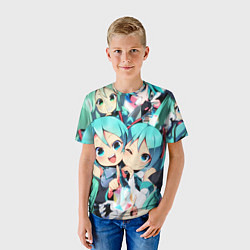 Футболка детская Vocaloid, цвет: 3D-принт — фото 2