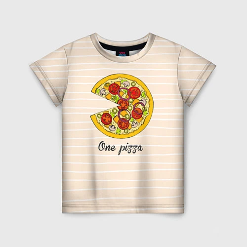 Детская футболка One Love - One pizza / 3D-принт – фото 1