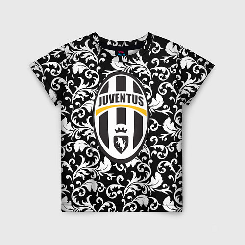 Детская футболка FC Juventus: Floral Logo / 3D-принт – фото 1