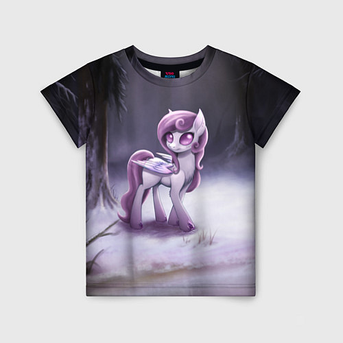 Детская футболка Violet Pony / 3D-принт – фото 1