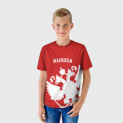 Футболка детская Russia: Red & White, цвет: 3D-принт — фото 2