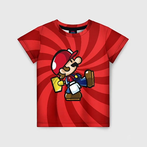 Детская футболка Super Mario: Red Illusion / 3D-принт – фото 1