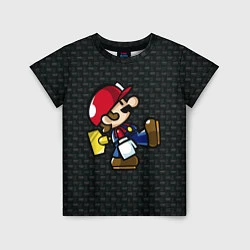 Футболка детская Super Mario: Black Brick, цвет: 3D-принт