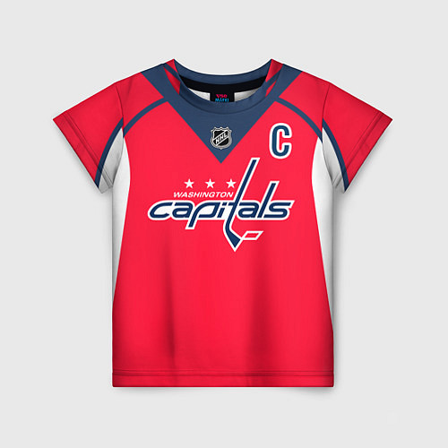 Детская футболка Washington Capitals: Ovechkin Red / 3D-принт – фото 1