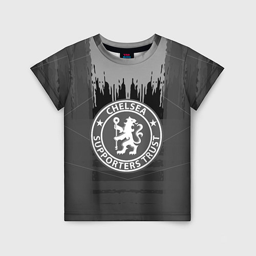 Детская футболка FC Chelsea: Grey Abstract / 3D-принт – фото 1