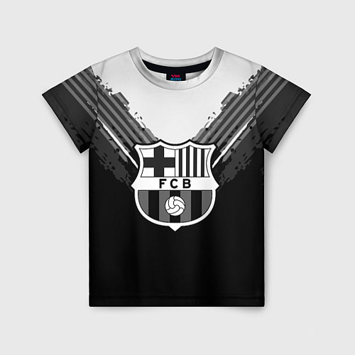 Детская футболка FC Barcelona: Black Style / 3D-принт – фото 1