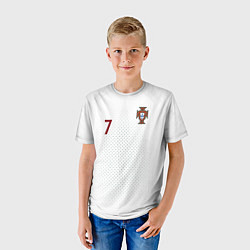 Футболка детская Роналду ЧМ-2018 Гостевая, цвет: 3D-принт — фото 2