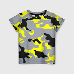 Футболка детская Yellow & Grey Camouflage, цвет: 3D-принт