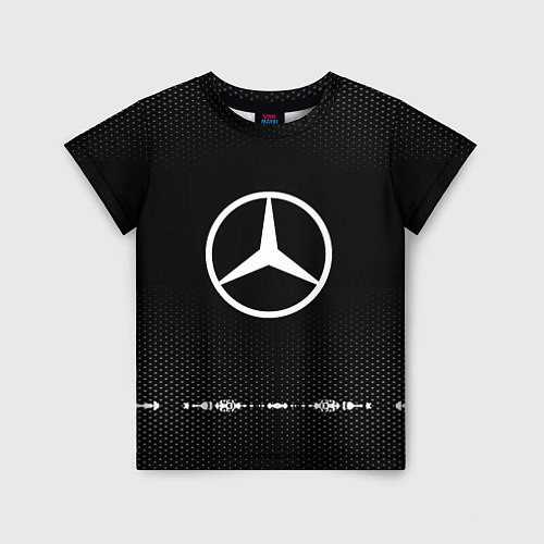 Детская футболка Mercedes: Black Abstract / 3D-принт – фото 1
