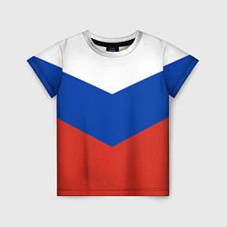 Детская футболка Российский триколор