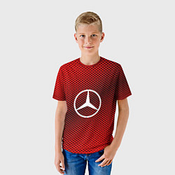Футболка детская Mercedes: Red Carbon, цвет: 3D-принт — фото 2