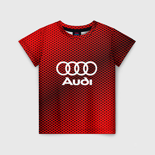 Детская футболка Audi: Red Carbon / 3D-принт – фото 1