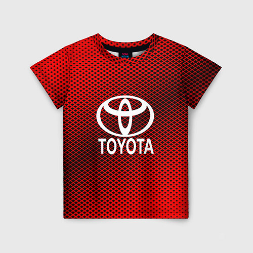 Детская футболка Toyota: Red Carbon / 3D-принт – фото 1