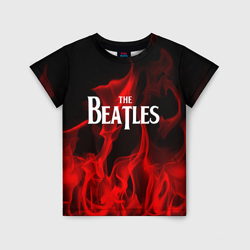 Детская футболка The Beatles: Red Flame / 3D-принт – фото 1