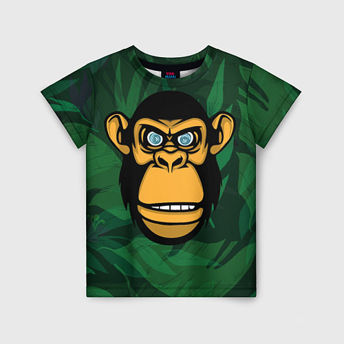 Детская футболка Тропическая горилла / 3D-принт – фото 1
