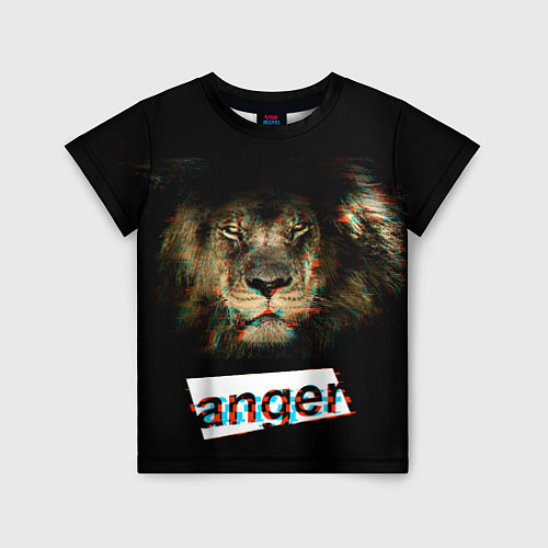 Детская футболка Anger Lion / 3D-принт – фото 1