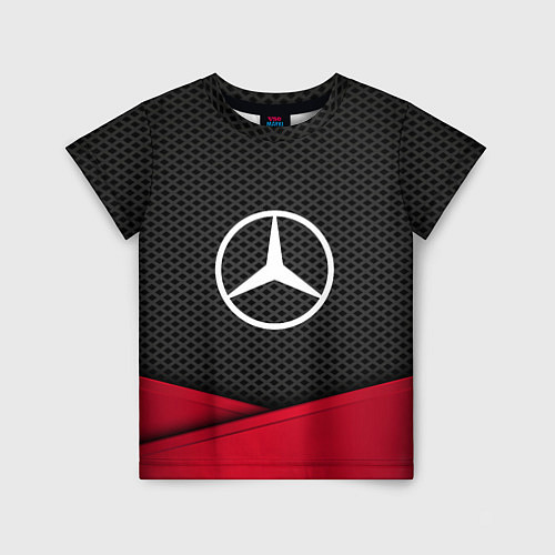 Детская футболка Mercedes Benz: Grey Carbon / 3D-принт – фото 1