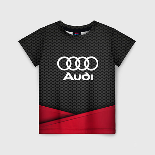 Детская футболка Audi: Grey Carbon / 3D-принт – фото 1