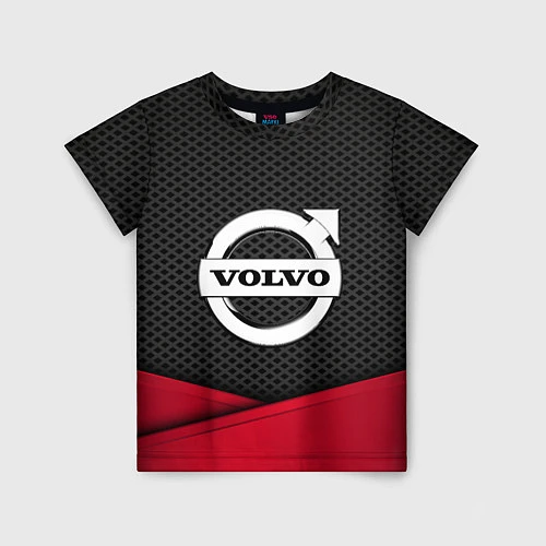 Детская футболка Volvo: Grey Carbon / 3D-принт – фото 1
