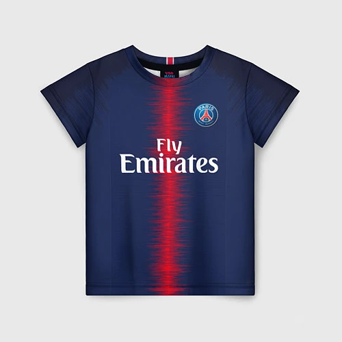 Детская футболка FC PSG: Mbappe Home 18-19 / 3D-принт – фото 1
