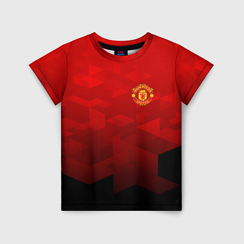 Детская футболка FC Man UTD: Red Poly / 3D-принт – фото 1